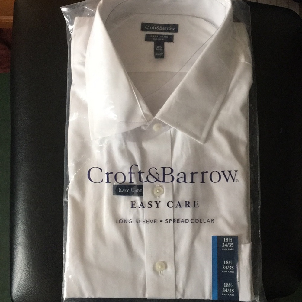 Croft & Barrow Easy Care (White) L.S. Button Down